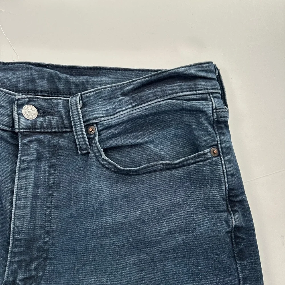 Levi's 514 Straight Fit Jeans Mens 34x32 Dark Wash Blue Denim Pants